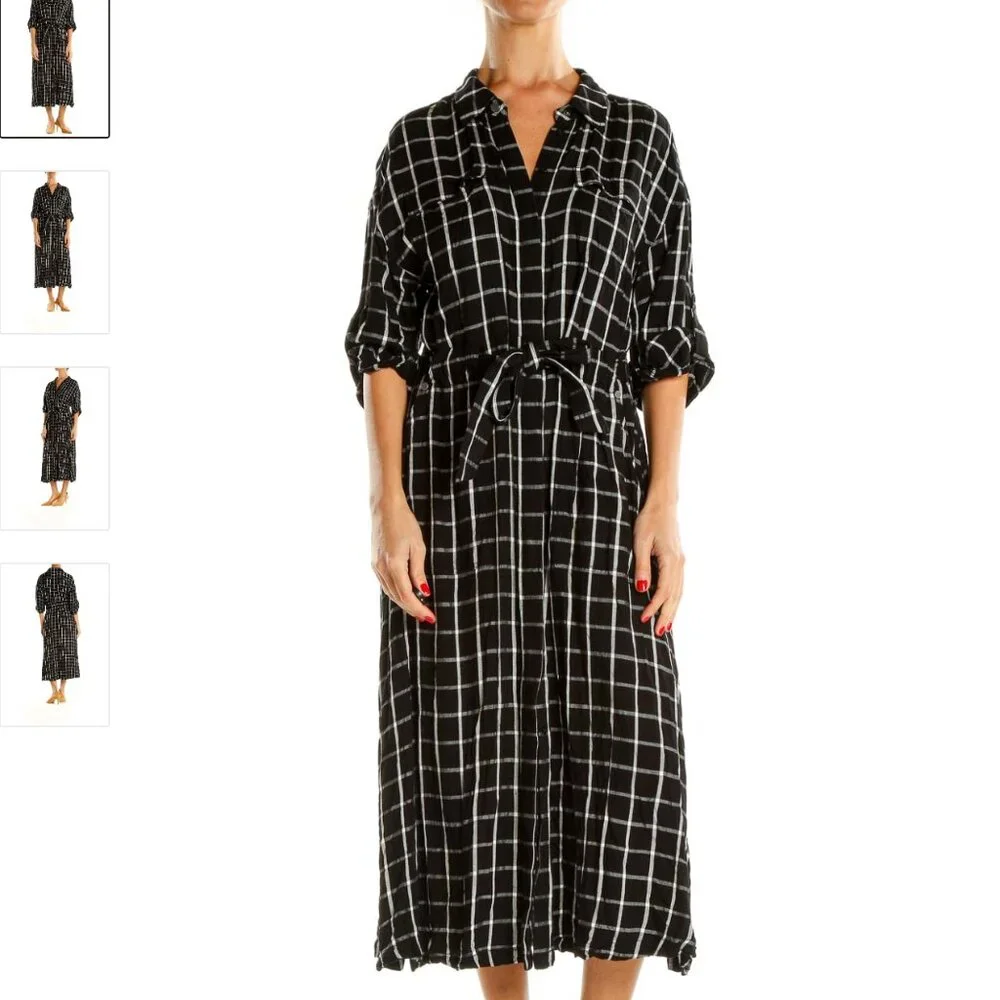 Calvin Klein Checkered Shirtdress - Picture 1 of 2